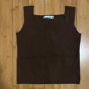 Joseph A Chocolate Brown Tank Top silk vintage 90s